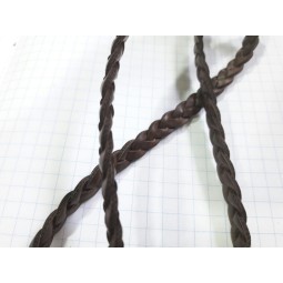 Шнур КОСИЧКА 3х3 мм тип U0613 т.коричневий Італія